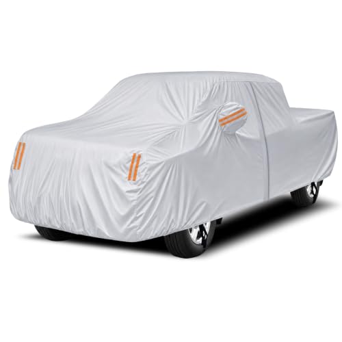 Image of Truck Cover Waterproof All Weather,Pickup Truck Car Cover Fit for Most Regular Cab Short Box Ford Ranger /F100,Chevy C10 S10,Ram 150 /250,Nissan Frontier etc (Length Up to 210 inch)