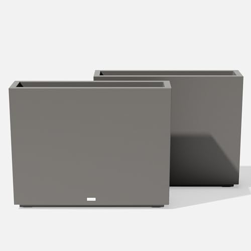 Veradek Block Series Span Plastic Planter - Tall Rectangular Planter