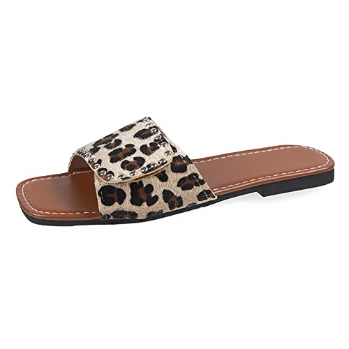 Sandales pour femmes chaussures plates à enfiler et diapositives d'été