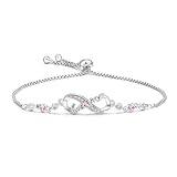 Material : Armbänder aus 925er Sterlingsilber und funkelnden Zirkonia. Dieses Armband verfügt über ein schlankes und elegantes Design, nickelfrei, bleifrei, cadmiumfrei, hypoallergen, wodurch es sicher und auch für die empfindlichste Haut geeignet ist