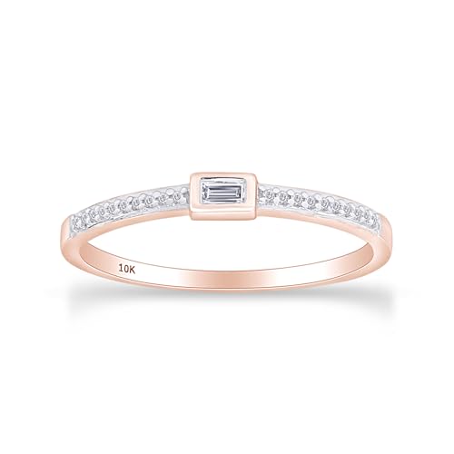 AFFY 1/10 Cttw �e�[�p�[&���E���h �V�R�܂��͐l�H�_�C�������h���� �E�F�f�B���O �d�˕t���o���h�����O 10K�\���b�h�S�[���h�܂���925�X�^�[�����O�V���o�[(I-J�J���[�AI2-I3�N�����e�B�A0.10�J���b�g) �ޏ��ւ̃M�t�g, Ring