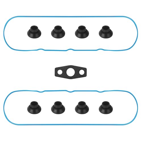 KAFKOF Valve Cover Gasket Set Compatible with 4.8L 5.3L 5.7L 6.0L 6.2L Chevy Silverado Tahoe Suburban Trailblazer GMC Sierra Yukon Envoy Cadillac Escalade Replace 12637683 VS50504R1
