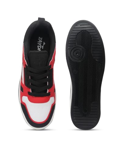 Image of ZAYDN ASH Black Red Men's Casual Sneaker