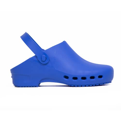 REPOSA - Zuecos Sanitarios Mujer Y Hombre Modelo Eco, Zuecos para El Trabajo (Peluqueros) Versátiles, Clogs Cómodos Y Ligeros Incluso En Casa, Correa Abatible Y Suela Antideslizante - Made In Italy