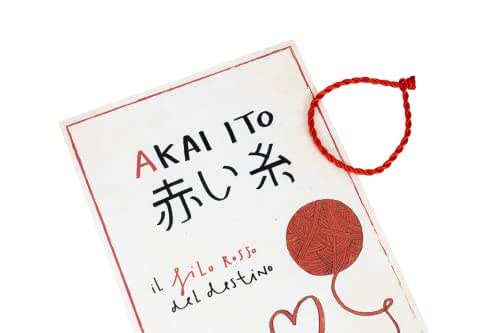 Braccialetto Akai Ito 赤い糸 Singolo + Pergamena della Leggenda del Filo