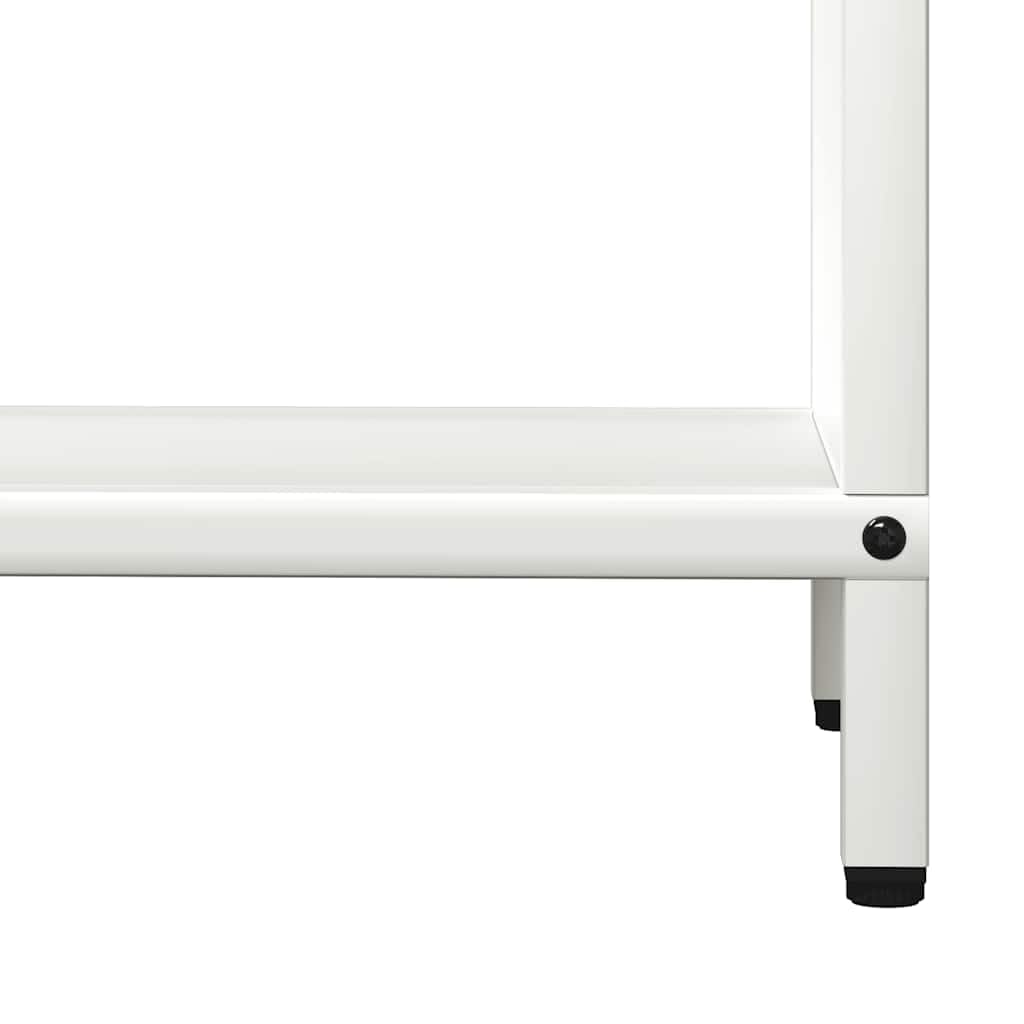 Biały stojak na drewno opałowe, wytrzymały, wykonany ze stali walcowanej na zimno, wymiary 60 x 25 x 60 cm, nadaje się do użytku wewnątrz i na zewnątrz, do kominka lub paleniska, maksymalne obciążenie