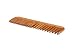 Grooming Comb | Premium Bamboo Teeth and Handle | Wide Tooth/Fine Tooth Combination | Dark Finish | Model W3 - DB