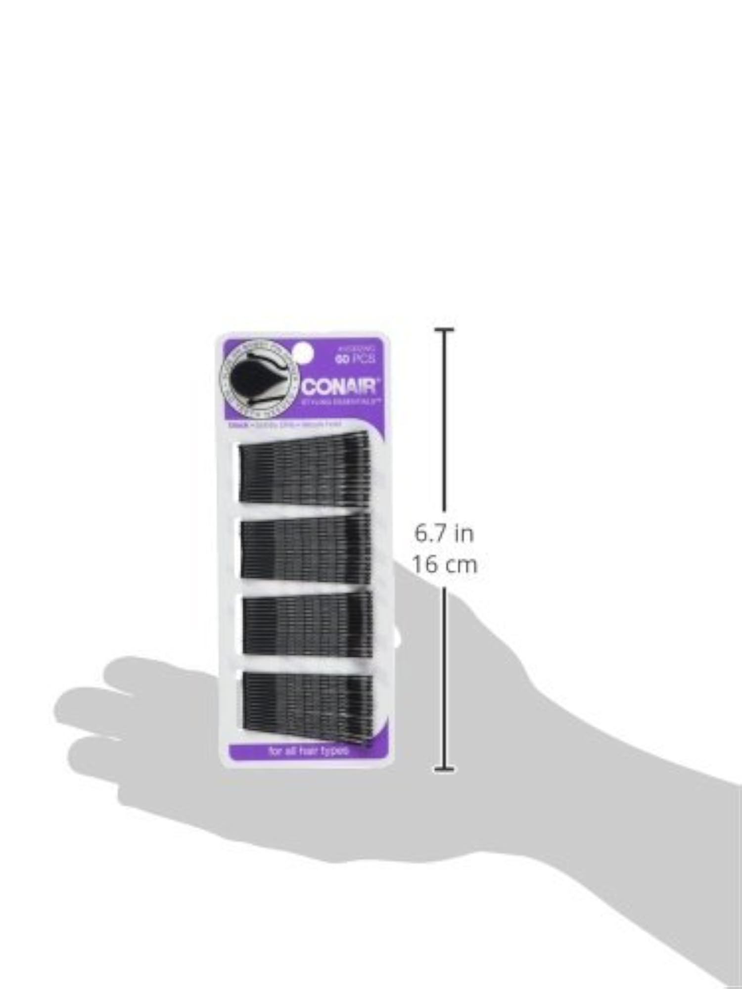 Brush Styling Essentials Bobby Pins, Black 60 ea