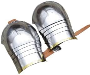 Medieval Pair of Pauldron Steel Armor 14th Century Spaulders Shoulder LARP Fantasy For Larp Cosplay Adult Fully Wearable