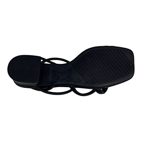 Sandália Vizzano Feminina Salto Bloco Pelica/p Strech Casual Preto 01 6454.108.18263.15745 35