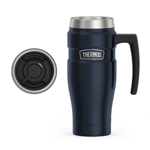 Comparison: Best Small Coffee Thermos 10 THERMOS Stainless King Vacuum-Insulated Travel Mug, 16 Ounce, Midnight Blue