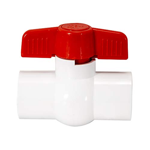 Image of Eastman 1 Inch IPS Schedule 40 PVC Ball Valve, Quarter Turn Ball Valve, White, 20081