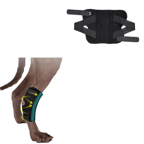 Image of (S /M) Dog Canine Front Leg Brace Paw Compression Wraps with Protects Wounds Brace Heals and Prevents Injuries and Sprains Helps with Loss of Stability Caused by Arthritis, Black