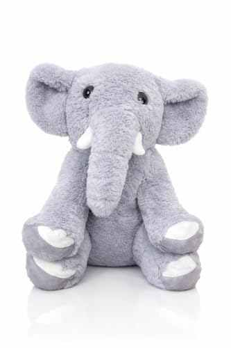 Image of Fun4You-Grey Elephant Soft Toy for Kids (40cm) | Cute Elephant Plush Stuffed Animal | Super Soft Teddy for Girls & Boys | Birthday Gift & Room Decor