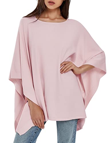 Image of PULI Women's Pullover Poncho Sweater Oversized Knit Layering Top Travel | Sleeveless and Layers Over Any Shirt At Home or Work