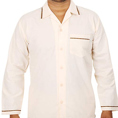 Image of Emperor Men's Cotton Plain /Solid Night Suit Pack of 1