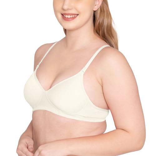 Image of Tweens - Medium Padded Cotton Rich Bra - Full Coverage, Seamless, Multiway Straps, Wirefree Everyday T-Shirt Bra (Pack of 2)