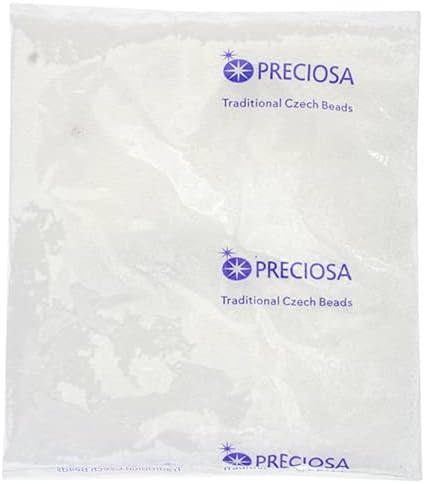 Czech Glass Seed Beads 11/0 (2.1mm Diameter) Opaque White Dyed Pearl DIY Jewelry Making Beadss - 250g Bulk Bag by Preciosa (Jablonex)