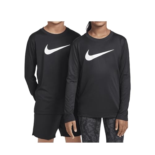 Nike Legend Big Kids' Dri-FIT Long-Sleeve T-Shirt (Black, FZ5192-010)