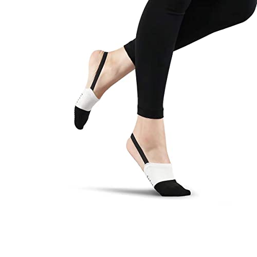 Daisy And Bella Slingback Basic, Yoga Socks, Pilates, Fitness And Athletic Wear, Non-Slip Breathable Half Socks For Women (Medium 8-11, 2 Pairs Basic - Black White) #TOP26