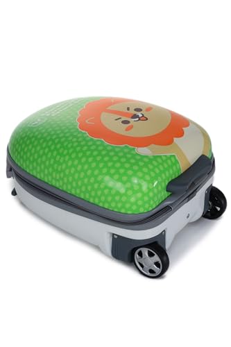 Image of ACEPACK Kids Trolley 15 inch Green Polycarbonate Rolling Suitcase for Kids, Carry-On Hard Sided Travel Trolley