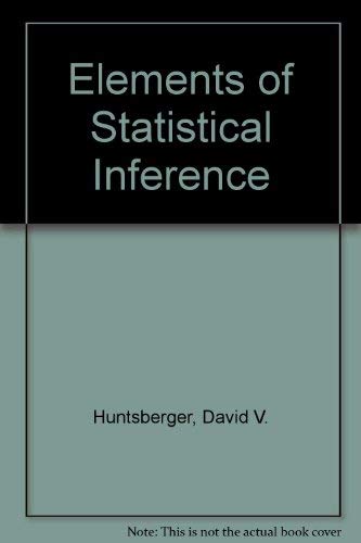 Buy Elements of Statistical Inference — BookShops.in