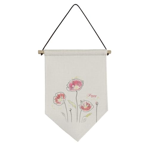 Bannière décorative en toile pour salon motif fleurs bohème chic