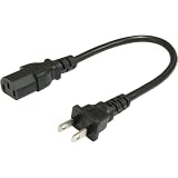 Kaito Denshi(海渡電子) AC電源ケーブル 3ピン ストレート IEC 60320 C13 ブラック RoHS 20cm
