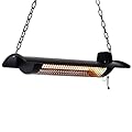 Star Patio Electric Patio Heater, Outdoor Heater, 750W/1500W Ceiling Infrared Heater with Rectangular Shape, Black, Silent Heating Hanging Patio Heater, IP44 Waterproof Outdoor Heaters, STP2066-CN2024