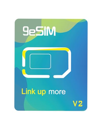 9eSIM V2 Write Card eSIM to SIM Removable ESIM Card Unlimited Downloads Profiles.for Android Unlocked Phones, Global Travel eSIM, Compatible with Unlocked Phones and Routers, Pre-Cut for Easy Use