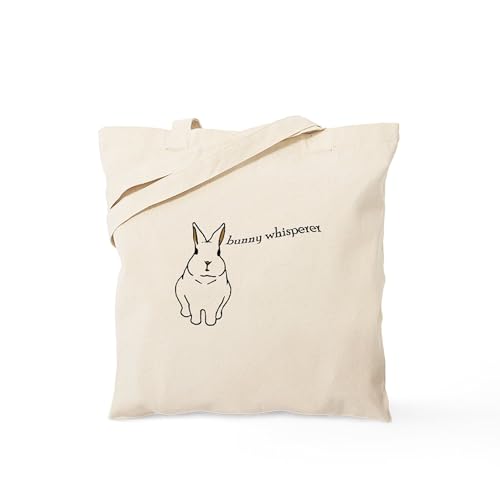 CafePress Bunny Whisperer Tote Bag Natural Canvas Tote Bag, Reusable Shopping Bag