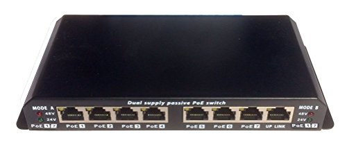 PoE Texas POES-8-7-48v60w | Switch Ethernet de 8 Puertos con PoE Pasivo en 7 Puertos - Power Over Ethernet para 802.3af | Incluye Fuente de Poder de 48 Voltios 60 Vatios miniatura 3