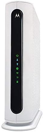 MOTOROLA MG7550 16x4 Cable Modem Plus AC1900 Dual Band Wi-Fi Gigabit Router with Power Boost, 686 Mbps DOCSIS 3.0 - Certified by Comcast, Charter Spectrum, Time Warner, Cox, More (White)