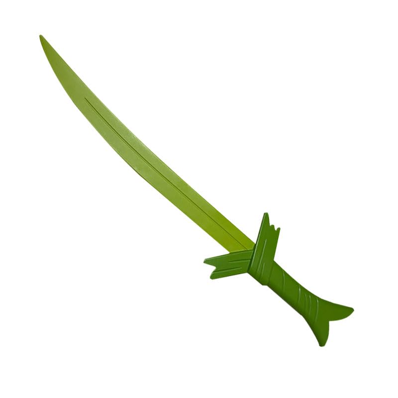 Fantasy PU Foam Sword for Cosplay Adventure Style Finn Foam Sword - Demon Blood Sword Red Grass Sword Green Scarlet Sword Cosplay Prop Collectible Gift for Halloween and Xmas (Grass Sword)