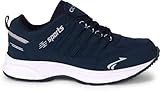 CLYMB Cosco Blue Sports Shoe with Synthetic Upper Lightweight Comfortable Mid Top Running Shoes for Men