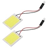 MAGICLULU 2pcs LED Car Interior Dome Map Lights, White Cob 24-smd Reading Roof Panel Lamps for Universal