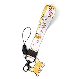 Corgi Wristlet Strap for Key, Hand Wrist Lanyard Key Chain Holder, Wristlet Keychain for Women and Men, Wrist Lanyard for Keys,Cute Yellow Keychain