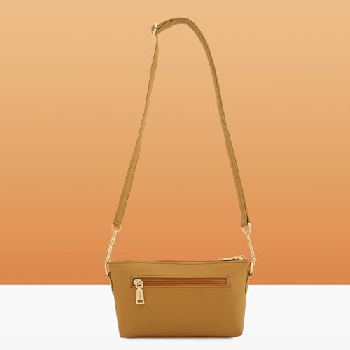 Image of Caprese Siji Tresna Small Sling Bag for Women | Kashida Embroidery Crossbody with Adjustable Strap & Secured Zip Closure | Stylish Handbag for Everyday Use, Travel & Special Occasions
