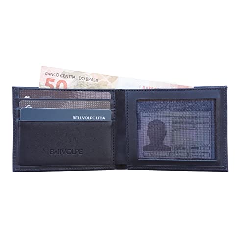 Carteira Masculina Horizontal Doc Couro Legítimo (Preto)