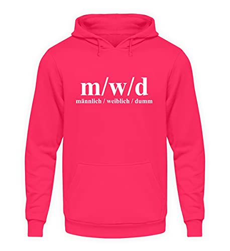 Sweat à capuche unisexe m/w/d rose en coton taille M