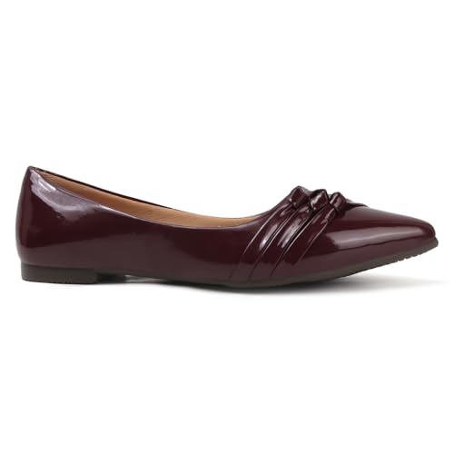 Image of Sukun Womens Sukun Fbl 3l Women's Bellies Flats Lightweight, Comfortable Slip-on Pointed Toe Shoes Ballet Flat