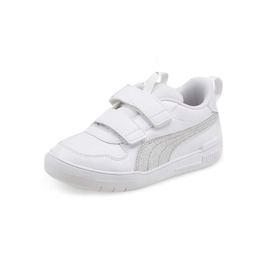 PUMA Kids Girls Multiflex Glitter Slip On Sneakers Shoes Casual - White2