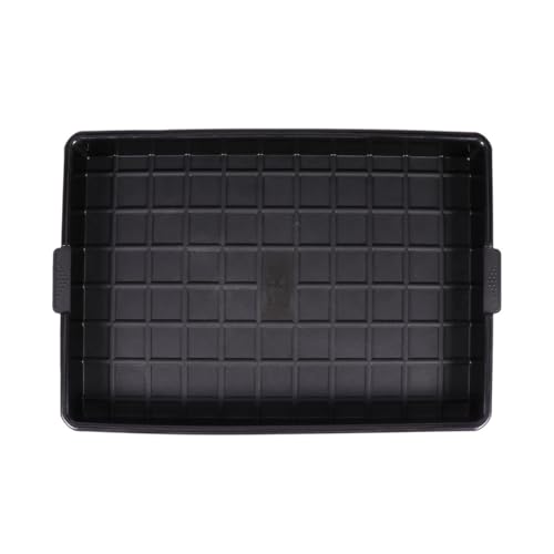 Yardwe Root Control Plastic Flower Pot Tray for Deep Slot Design Lightweight Protects for Plants Black