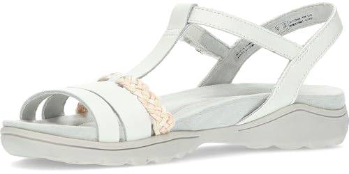 Image of Clarks Women's Amanda Tealite Sport Sandals, White Leather, 8