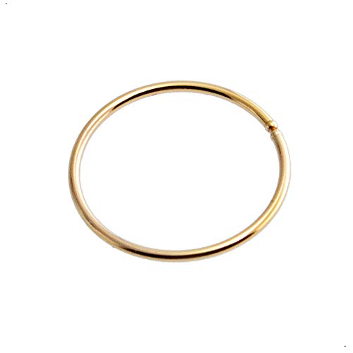 14K Gold Filled 11 mm Huggie Hoop Open Ring 22 Gauge Piercing Lightweight Jewelry for Women Sold As One