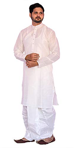 Image of Men's Silk Dhoti Kurta Set Party