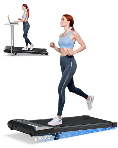 DeerRun Under-Desk Walking Pad with Manual Incline