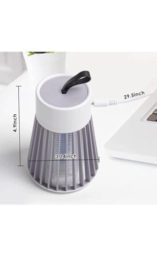 Image of Mosquito Killer Lamp, Eco Friendly Bug Zapper USB Powered Dual Mosquito Zapper with UV Light Lamp for Home Indoor Garden Outdoor (White)