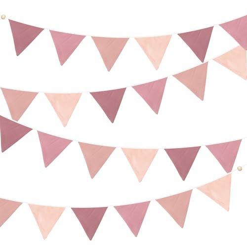 Dusty Pink Linen Banner Garland