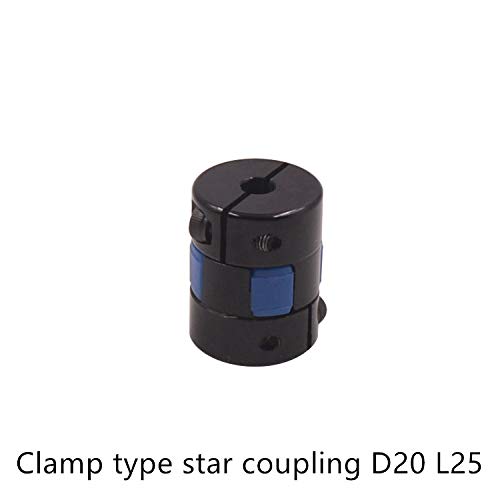 SUOFEILAIMU-PHONE CASE Metal Coupler Ball Screw Coupling Black D20mm L25mm Flexible Coupling Shaft Coupler for Encoder Stepper Motor (Inner Diameter : 6mm to 8mm)